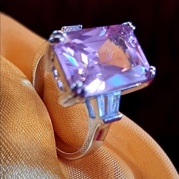 ✨Princess Cut 12CT Pink Engagement Ring✨ - Picture 3 of 5